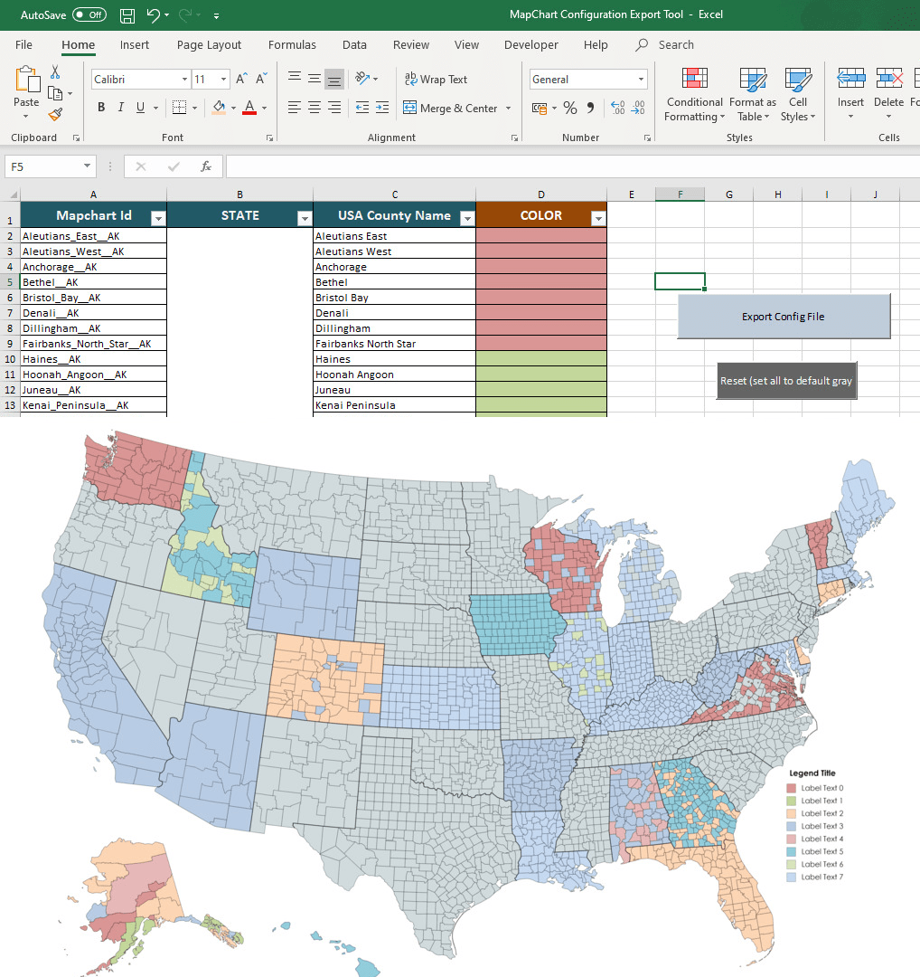 Excel Map Chart Regions Using Excel To Speed Up Map Creation On Mapchart - Blog - Mapchart