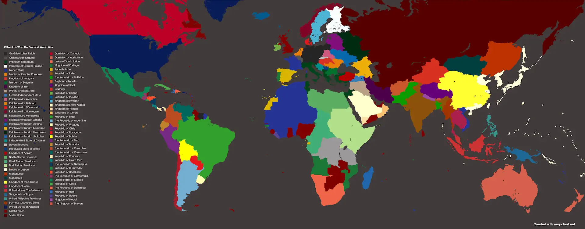 Outline of the Post-War New World Map - Alternate Timelines Group